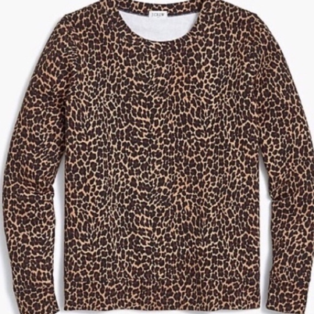 J Crew Leopard Print Sweatshirt |‎ Medium